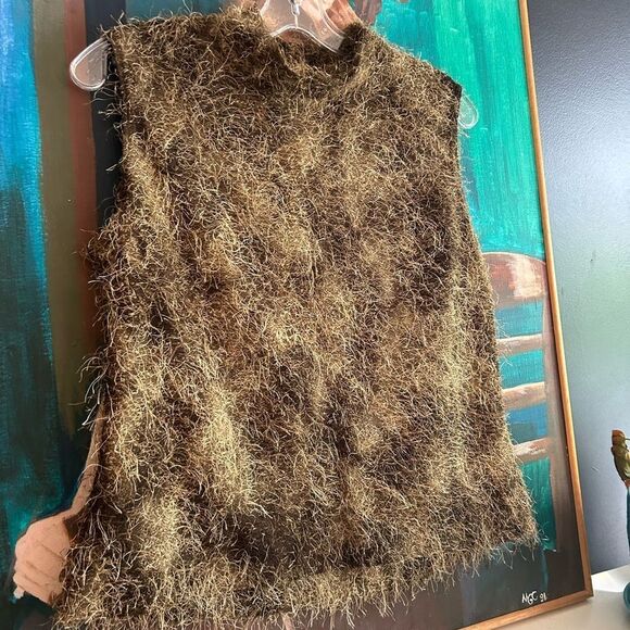 Joseph Ribkoff Textured Brown Sweater Vest Jacket Set 14 - Picture 5 of 16